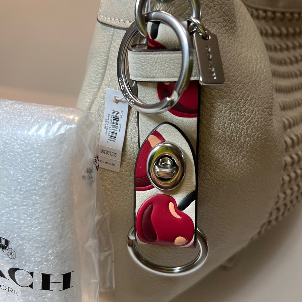 Coach NWT Cherry Trigger lock key fob purse charm